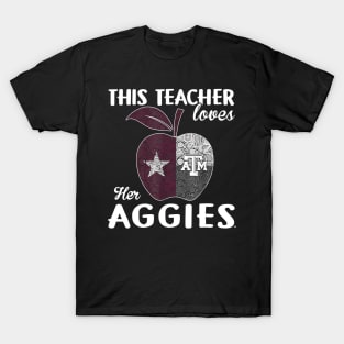 Texas M Aggies This Teacher - Apple T-Shirt - Apparel T-Shirt